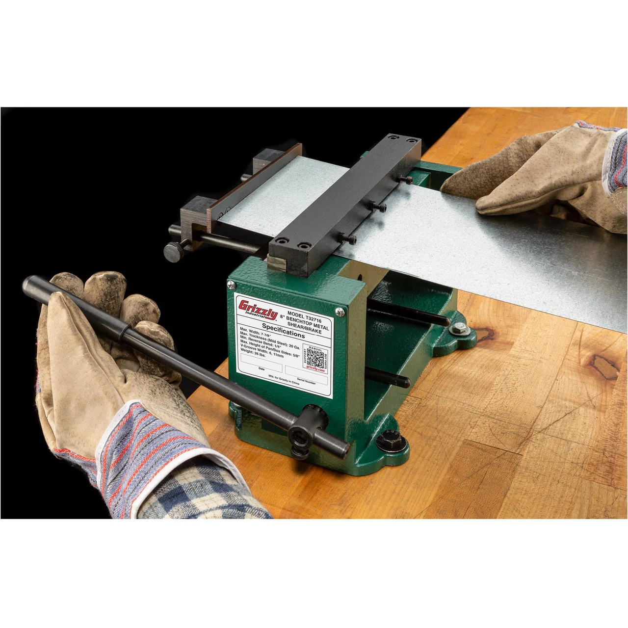Grizzly Industrial 8" Benchtop Metal Shear/Brake (T32716) — product image 4