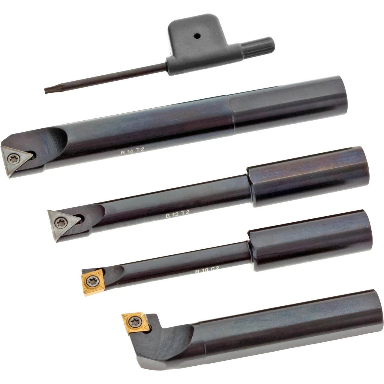 Grizzly Industrial Axial and Radial Boring Bar Set with Inserts, 4 Pc. (T25801)