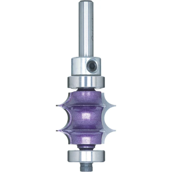 Grizzly Industrial Carbide Tipped Multiple Beading Bit w/ Two Guide Bearings 1/4" Shank (C1342Z)