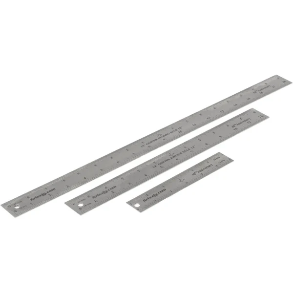 Grizzly Industrial Center Finding Ruler Set, 3 Pc. (T34082)