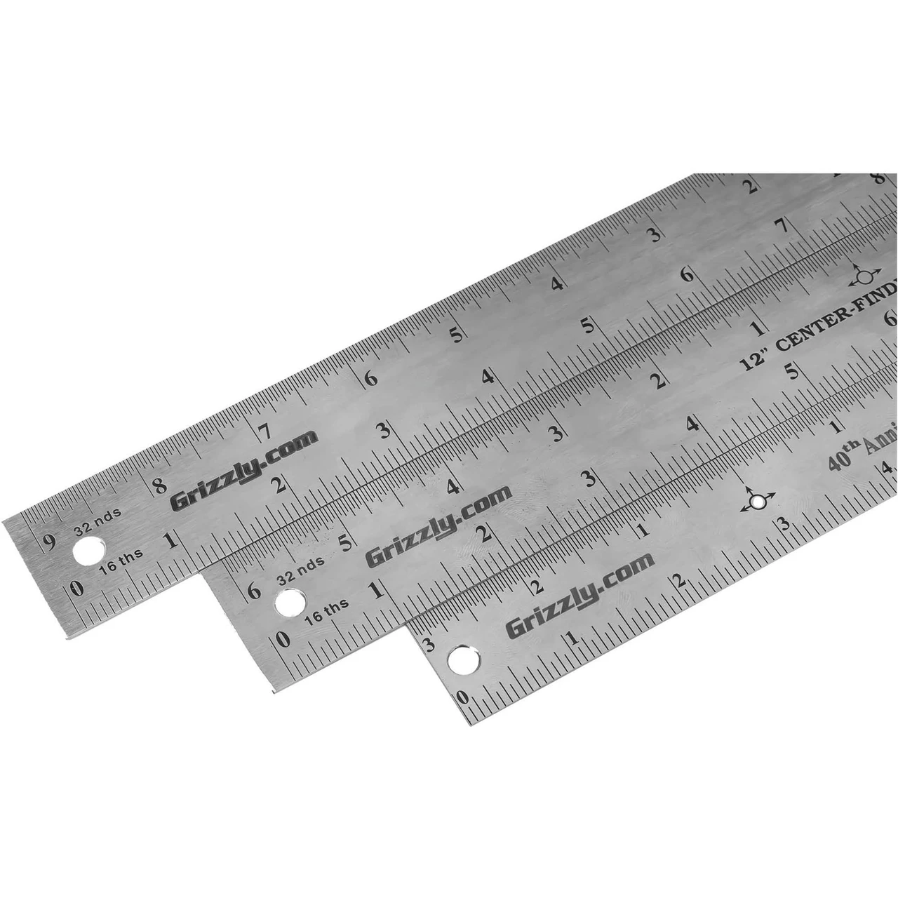 Grizzly Industrial Center Finding Ruler Set, 3 Pc. (T34082) — product image 3