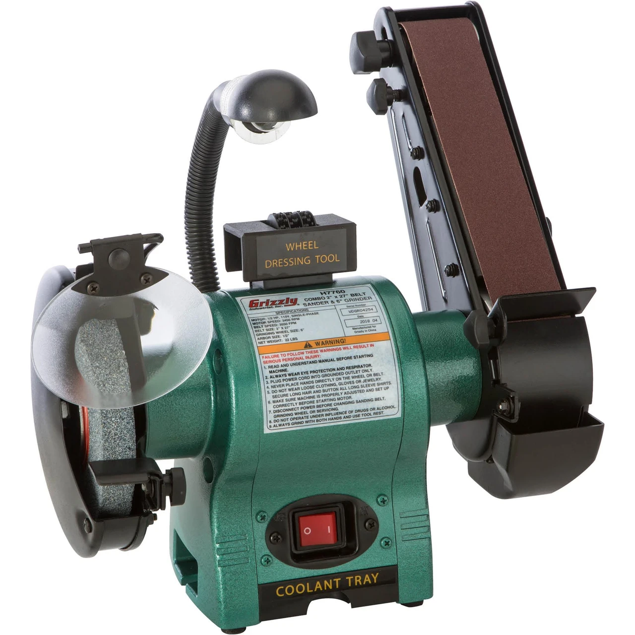 Grizzly Industrial Combo Belt Sander and Grinder (H7760)
