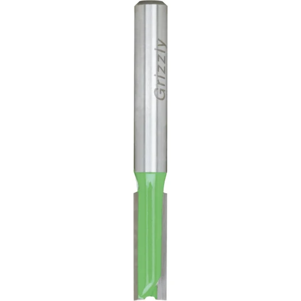 Grizzly Industrial Double Fluted Straight Router Bit, 1/4" Shank (C1001, C1002, C1003, C1004, C1005, C1006, C1007)