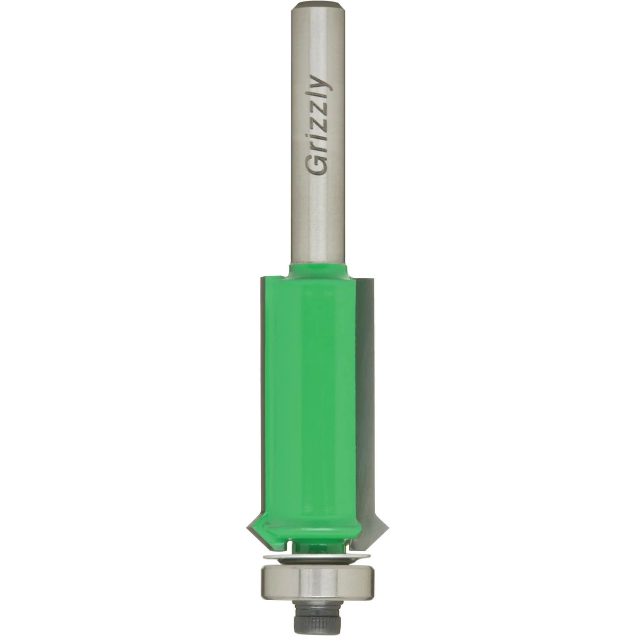 Grizzly Industrial Flush Trim Bit w/ V-Notch & Guide Bearing, 1/4" Shank (C1470)
