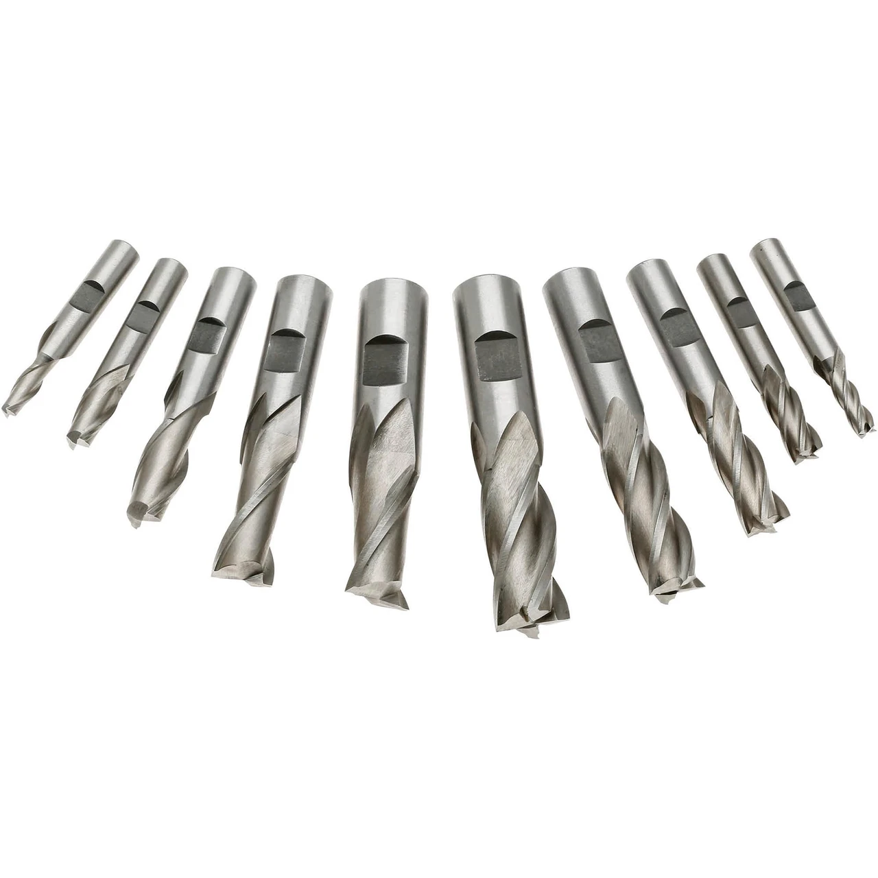 Grizzly Industrial HSS 2 and 4 Flute End Mills 10 pc. Set (G9759) — product image 2