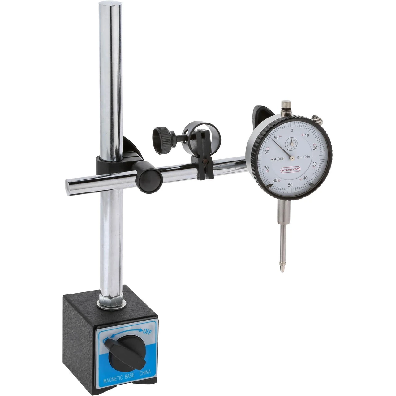 Grizzly Industrial Magnetic Base, Dial Indicator, Caliper Combo Pk. (H3022) — product image 2