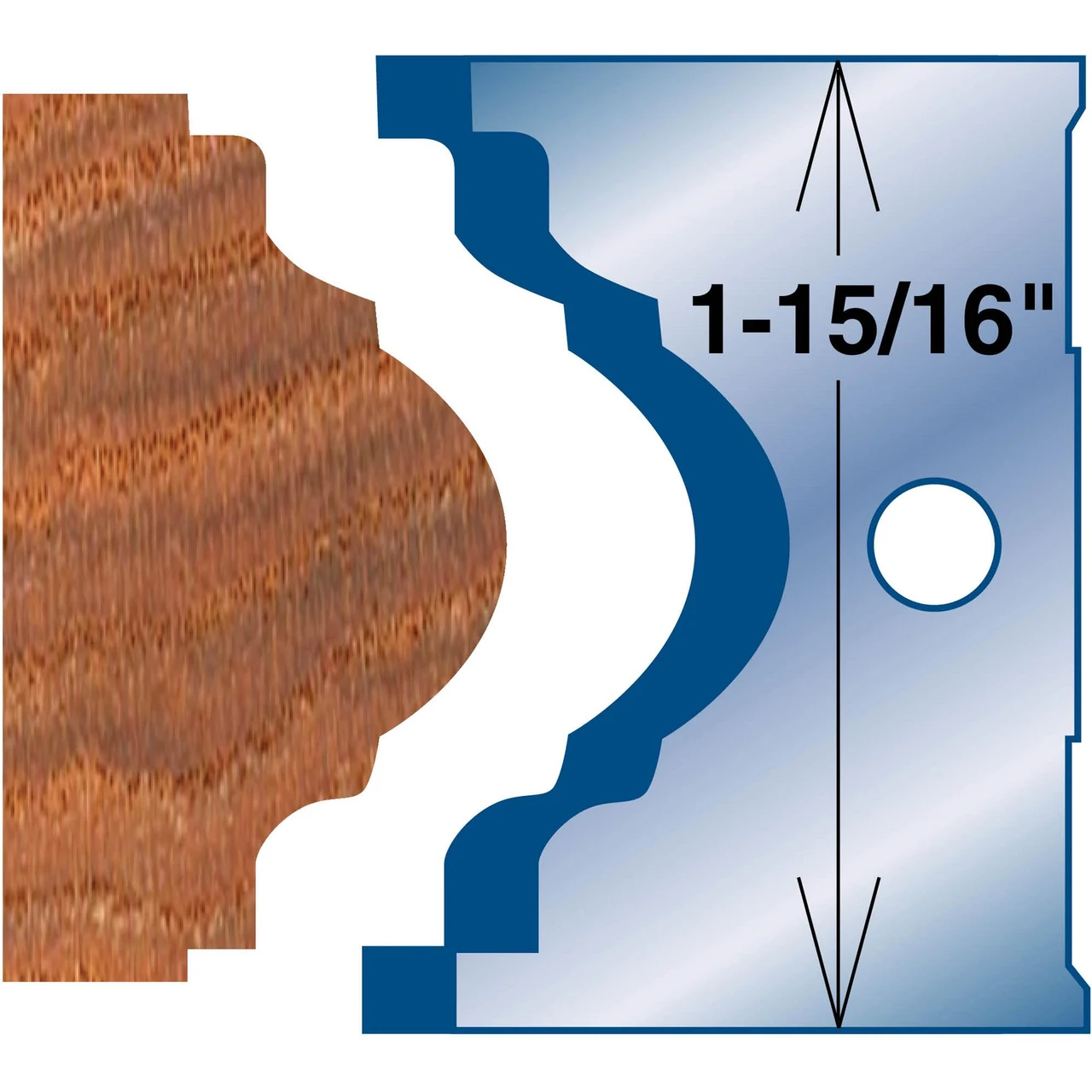 Grizzly Industrial Moulding Knife - Astragal (G4545) — product image 2