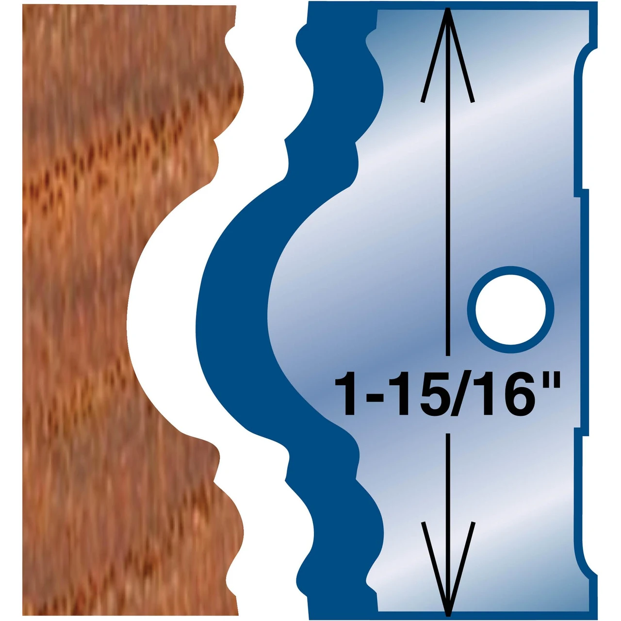 Grizzly Industrial Moulding Knife - Chair Rail (G4544) — product image 2