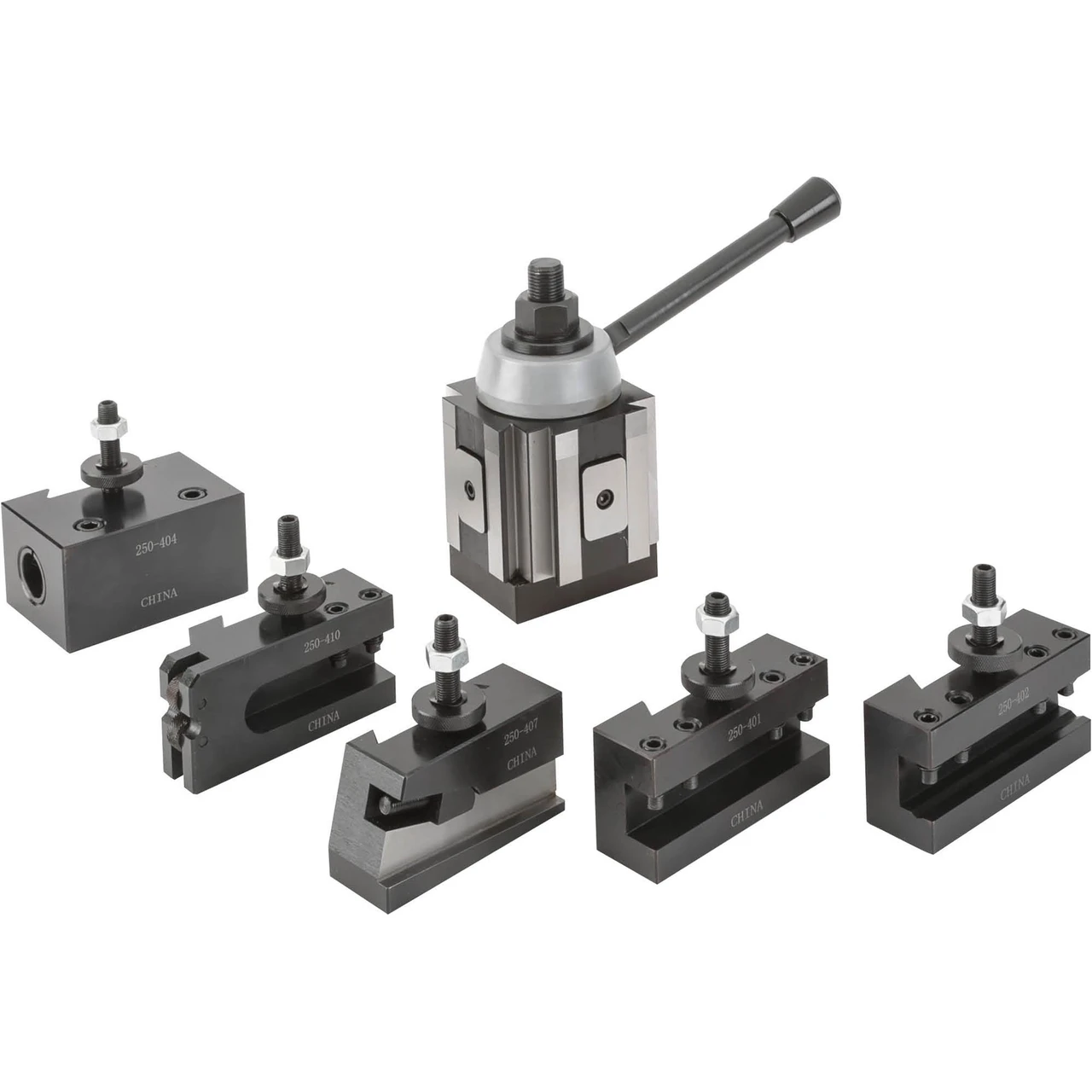 Grizzly Industrial Quick Change Tool Post Set - 14" to 20" Swing (G9710)