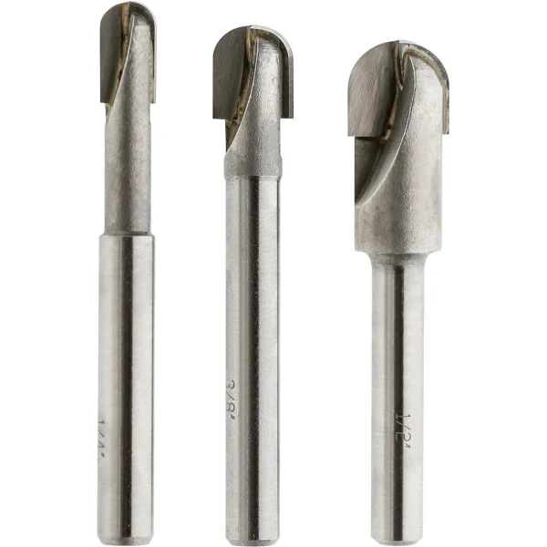 Grizzly Industrial Router Bit Set 3 Piece Sign Making 1/4" Shank (C1921)