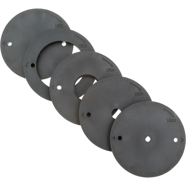 Grizzly Industrial Router Table Insert Ring Set - 5 Pcs. (T31640)