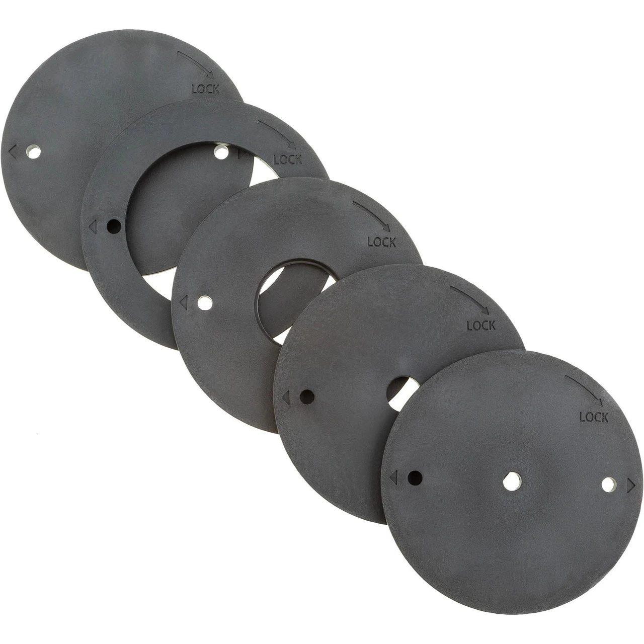 Grizzly Industrial Router Table Insert Ring Set - 5 Pcs. (T31640)