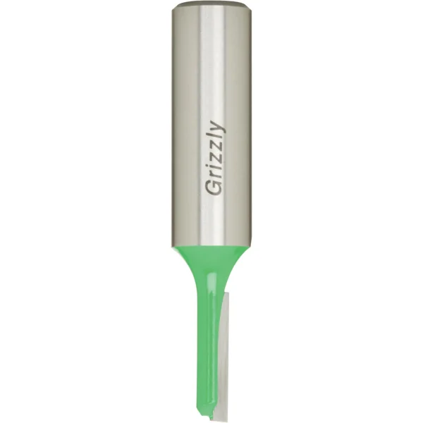 Grizzly Industrial Single Fluted Straight Bit, 1/2" Shank, 7/32" Dia. (C1476)