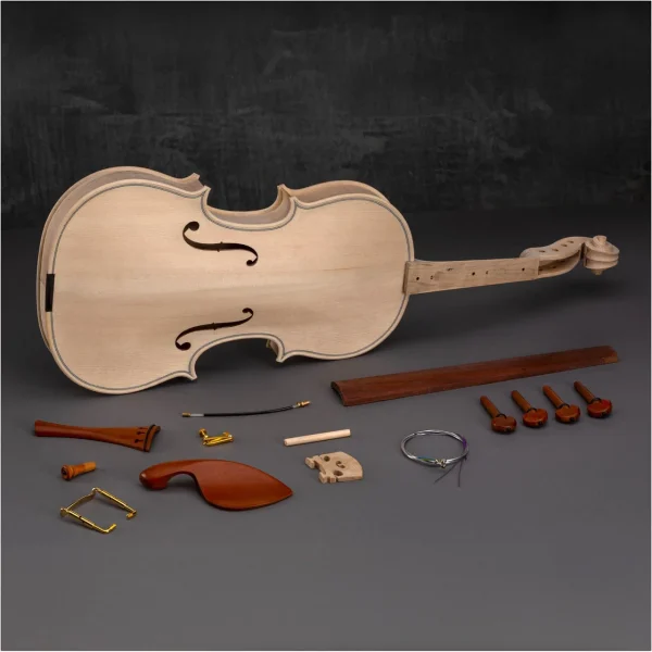Grizzly Industrial Solid Fiddleback Maple with Spruce Front Violin Kit (T33957)