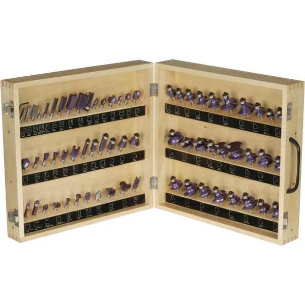 Grizzly Industrial Super 66 Piece Router Bit Set 1/4" Shank (H5542)