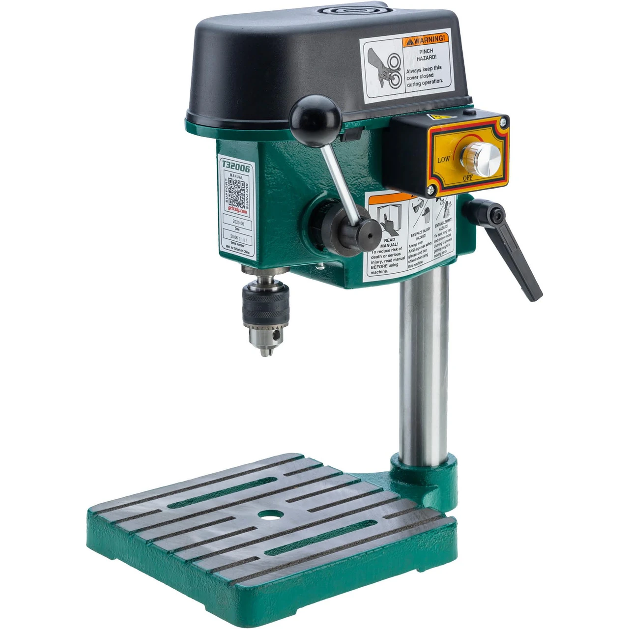 Grizzly Industrial Variable-Speed Mini Benchtop Drill Press (T32006)