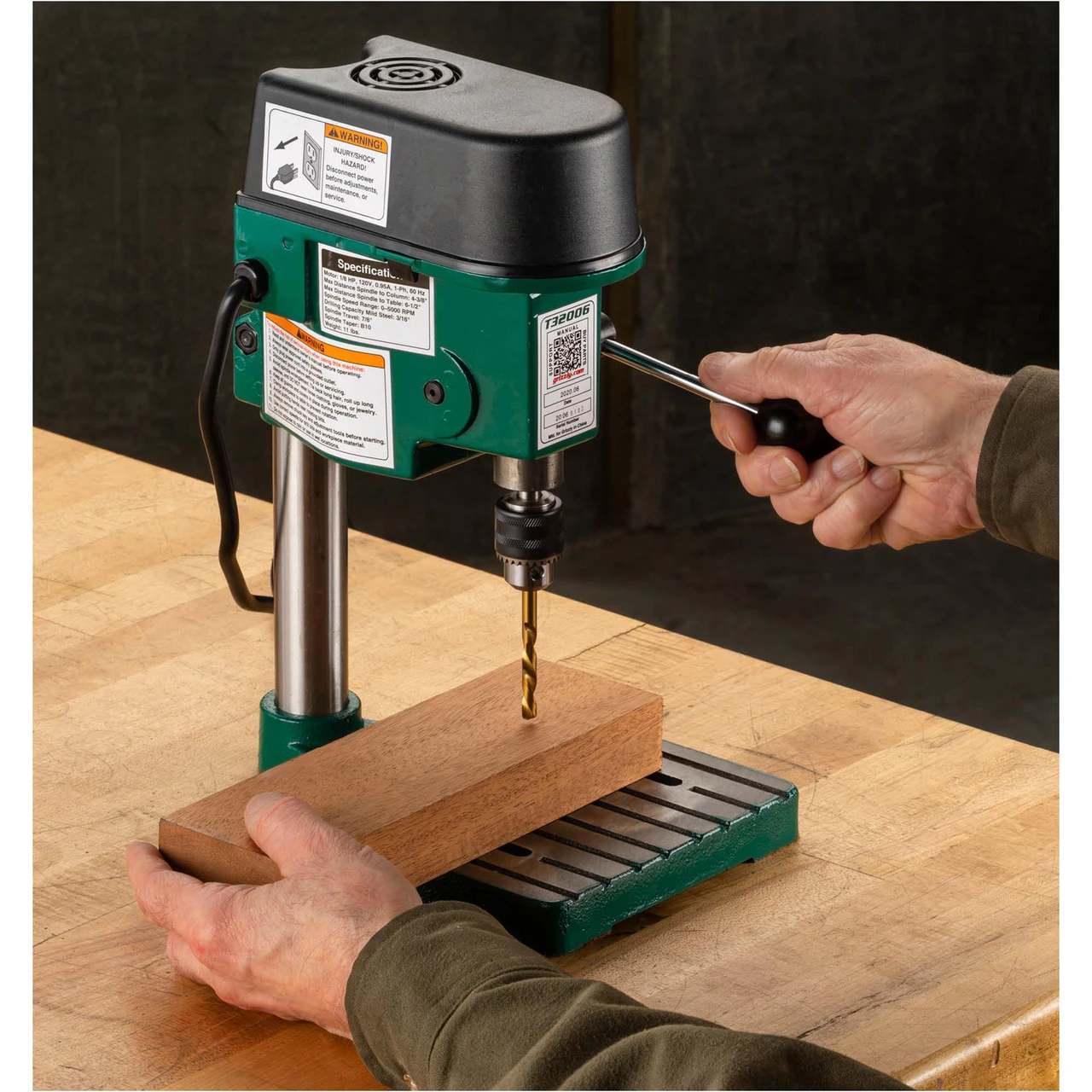 Grizzly Industrial Variable-Speed Mini Benchtop Drill Press (T32006) — product image 3