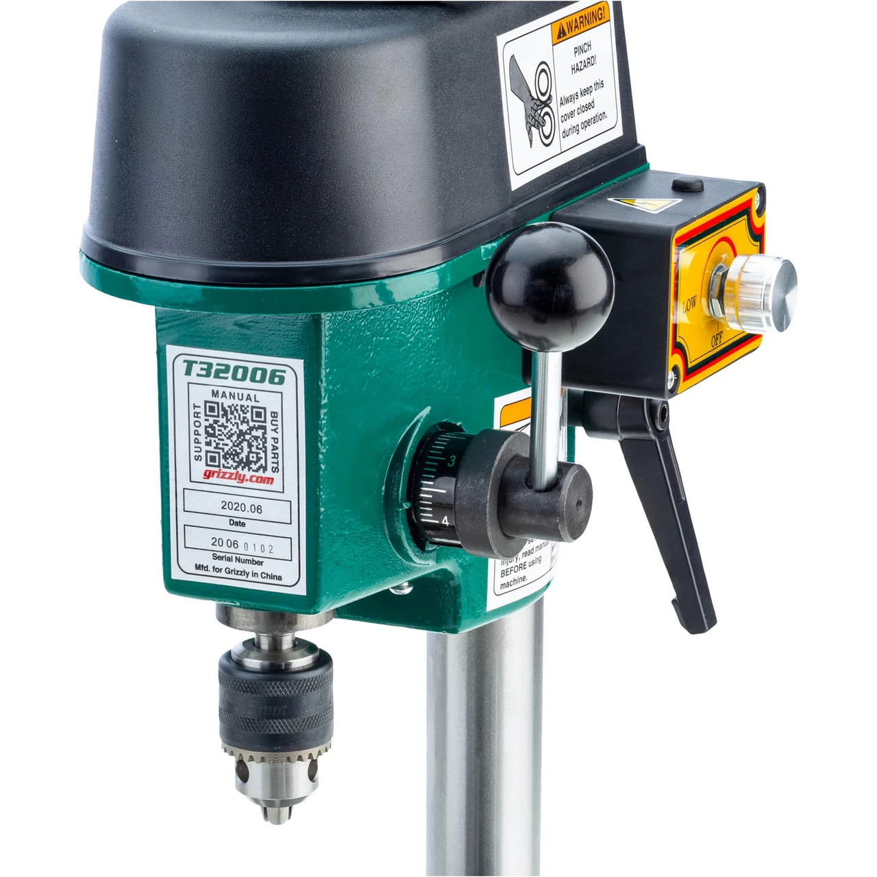 Grizzly Industrial Variable-Speed Mini Benchtop Drill Press (T32006) — product image 5