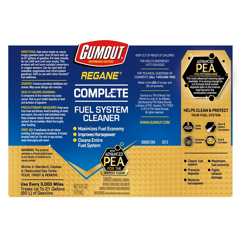 Gumout 510014 Regane Complete Fuel System Cleaner, 6 oz. — product image 5