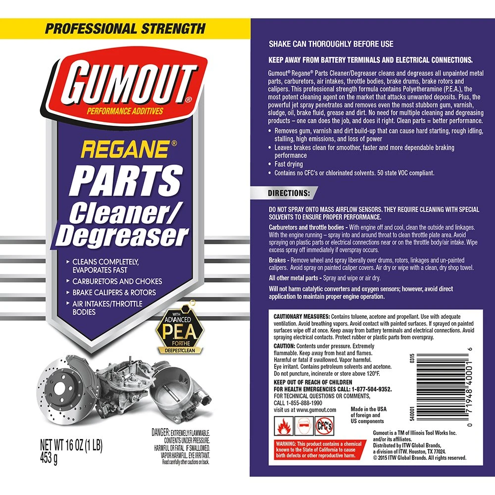 Gumout 540001 Regane Parts Cleaner and Degreaser, 16 oz — product image 2
