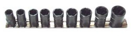 H.B. Products TSMS3809B 9 Piece 3/8" Drive Metric Turbosocket Set