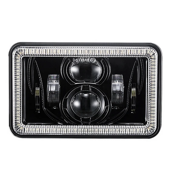 Haizer USA 4”x6” Blck Proj LED Headlight w/DRL&Turn Sig. (HZR-4686D-B)