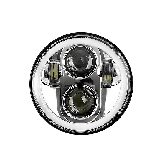 Haizer USA 5.75" Chrome Round Projector LED Headlight (HZR-575R-C)