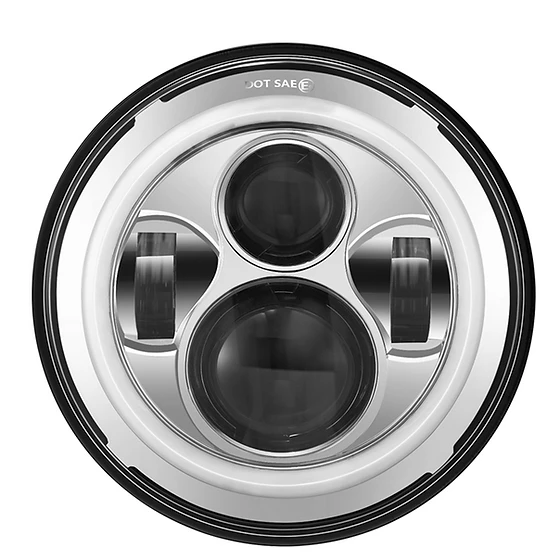 Haizer USA 7" Chrome Round Projector LED Headlight (HZR 881C)