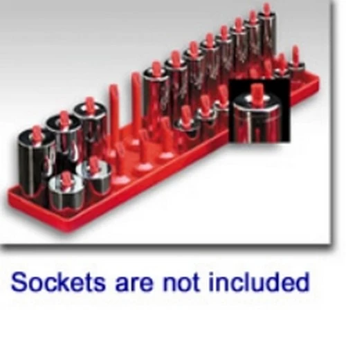 Hansen Global 1/4" Drive SAE Red - 2 Row Socket Tray (1401)