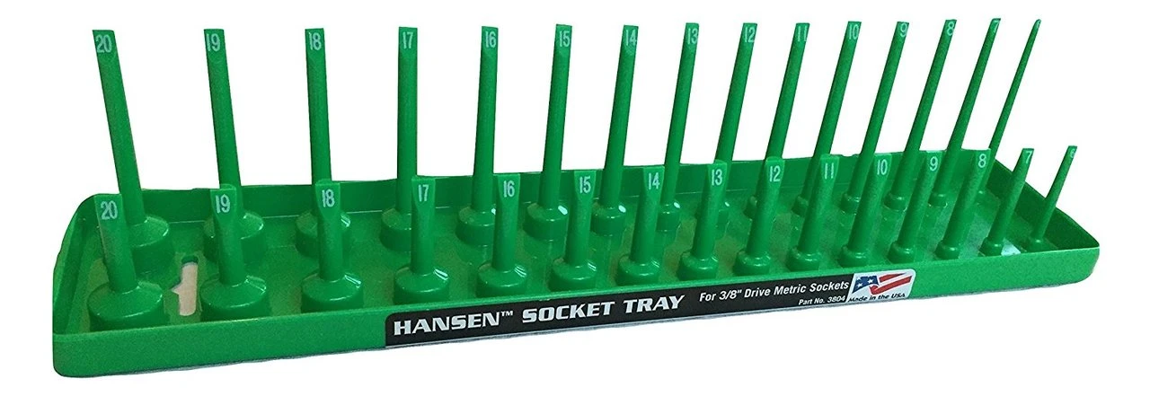 Hansen Global 3/8" Metric Green Socket Holder (3804)