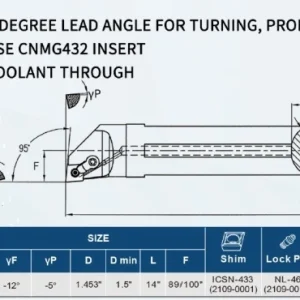HARLINGEN A24MCLNR4 COOLANT TRHU INDEXABLE BORING BAR (9710-0008)