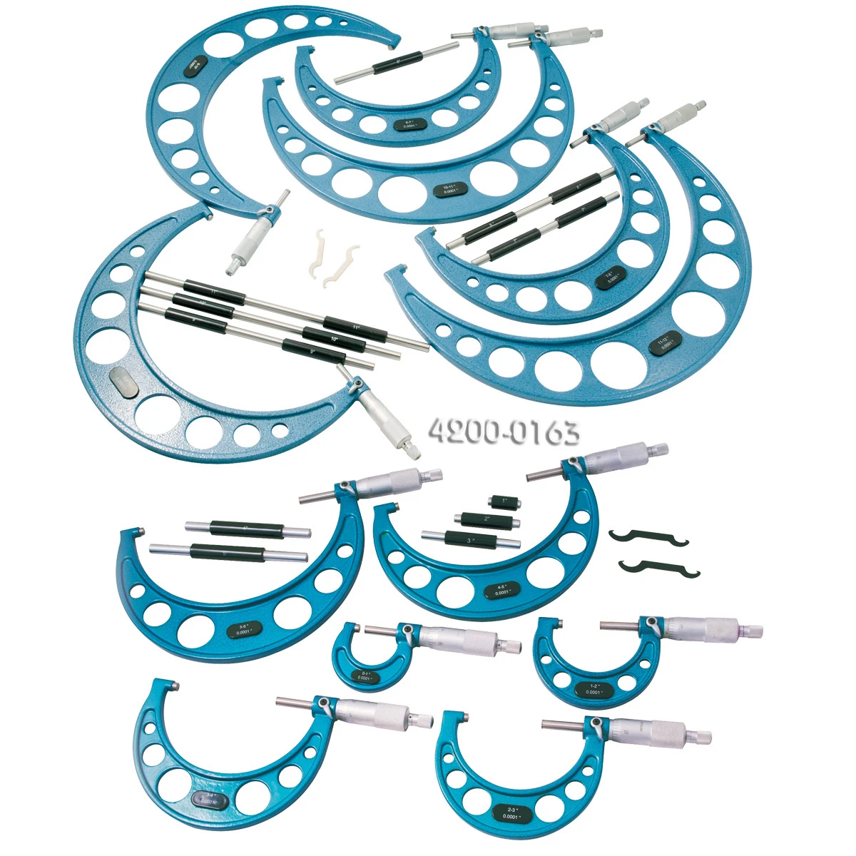 HHIP 0-12" 12 PIECE C-TYPE MICROMETER SET (4200-0163) — product image 4
