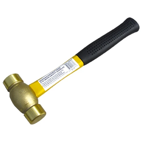 HHIP 1-1/2 LB FIBERGLASS HANDLE BRASS HAMMER (7080-0037)