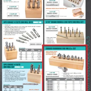 HHIP 1/16 X 3/8" HSS CORNER ROUNDING END MILL (5800-4020)