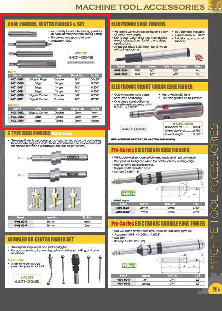 HHIP 1/2" SHANK MICRO EDGE FINDER WITH 0.200" TIP (4401-0031) — product image 4