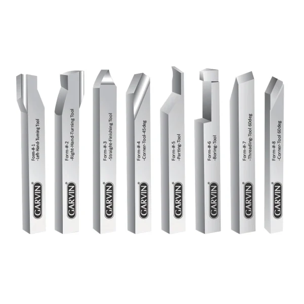 HHIP 1/2 X 4" 8 PIECE HIGH SPEED STEEL LATHE TURNING TOOL SET (2006-9028)