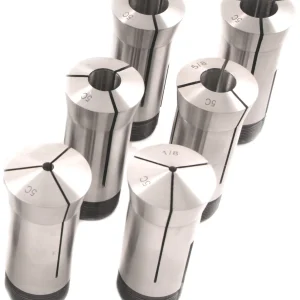 HHIP 1/8 TO 3/4" BY 8THS 6 PIECE 5C COLLET SET (3900-0012)