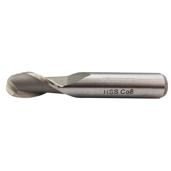 HHIP 1/8 X 3/8" 2 FLUTE M42 COBALT SINGLE END BALL END MILL (5842-0125)