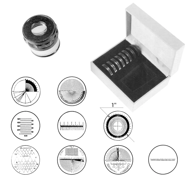 HHIP 10X POCKET OPTICAL COMPARATOR WITH 8 RETICLES (8902-0041)