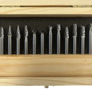 HHIP 12 PIECE 1/4" SHANK DOUBLE CUT CARBIDE BURR SET (3000-0012)