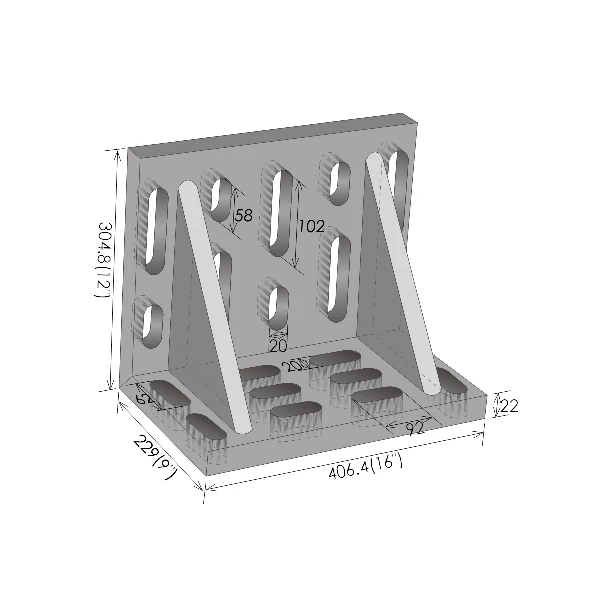 HHIP 16 X 12 X 9" GIANT SLOTTED ANGLE PLATE (3402-0340)