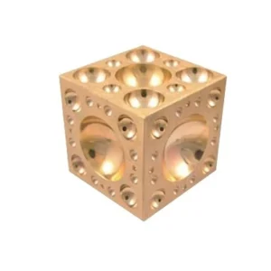 HHIP 2 X 2 X 2" DAPPING BLOCK SQUARE WITH BRASS 4-40MM CAVATIES (8606-3410)