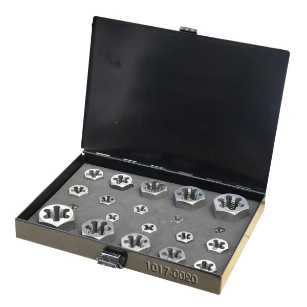 HHIP 20 PIECE 1/4-7/8"HEXAGON RETHREADING DIE SET (1017-0020)