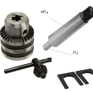 HHIP 3/4" JT3 DRILL CHUCK WITH KEY,MT4 ARBOR & JT3 CHUCK WEDGES (9999-0026)