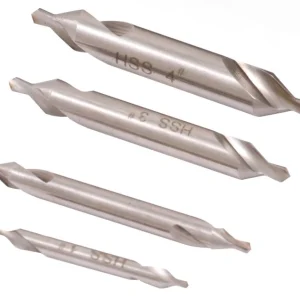 HHIP 4 PIECE HIGH SPEED STEEL CENTER DRILL SET #1-#4 (5000-0019)