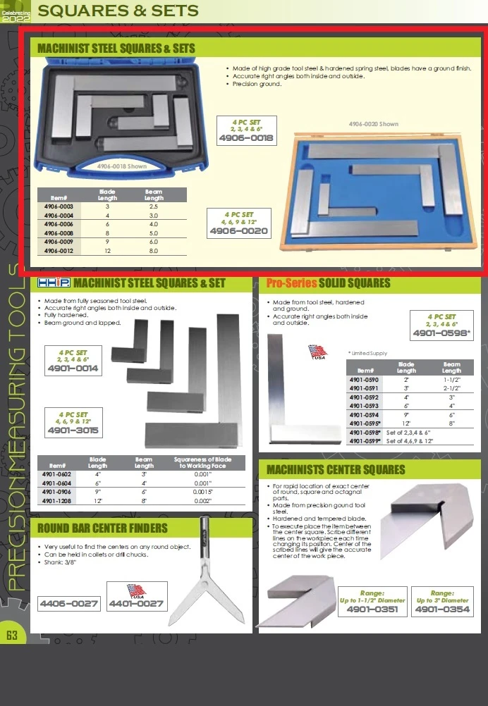 HHIP 4 X 3" ENGINEER'S STEEL SQUARE (4906-0004) — product image 4