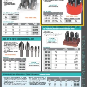 HHIP 5 PIECE 90 DEGREE ZERO-FLUTE COUNTERSINK & DEBURRING TOOL SET (2001-0007)