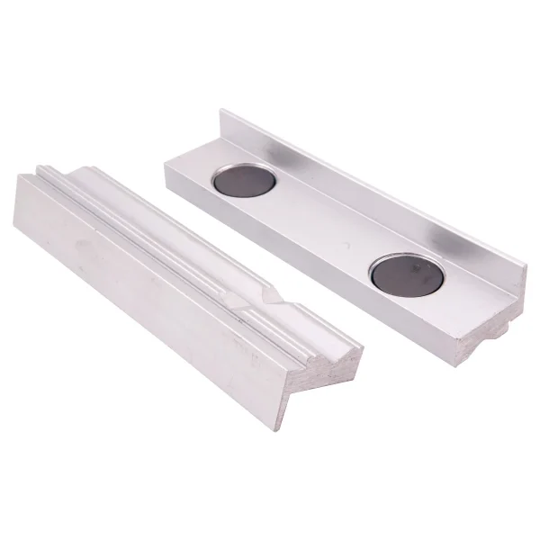 HHIP 5 X 1-1/8" ALUMINUM SOFT PRISM-FACE VISE JAWS WITH MAGNET (3900-2265)