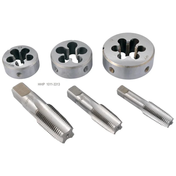 HHIP 6 PIECE 1/4-1/2" NPT TAPER PIPE TAP & DIE SET (1011-3313)