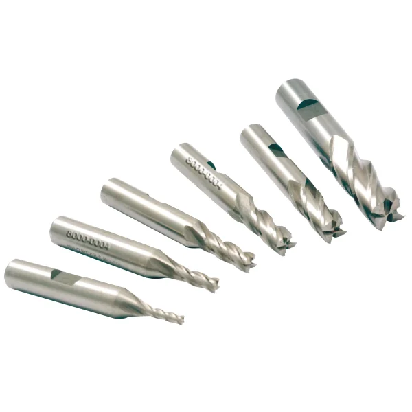 HHIP 6 PIECE 3/8" M42 8% COBALT 4 FLUTE END MILL SET (8000-0004)
